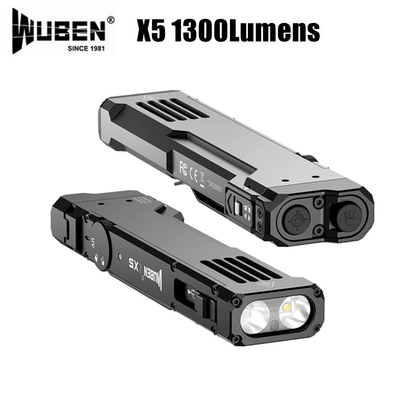 Edc Carry Flashlight - WUBEN X5 Compact EDC Flashlight 1300Lumens