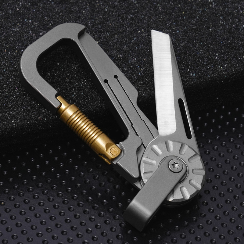 Edc Car Carry - Titanium Alloy EDC Keychain With Folding