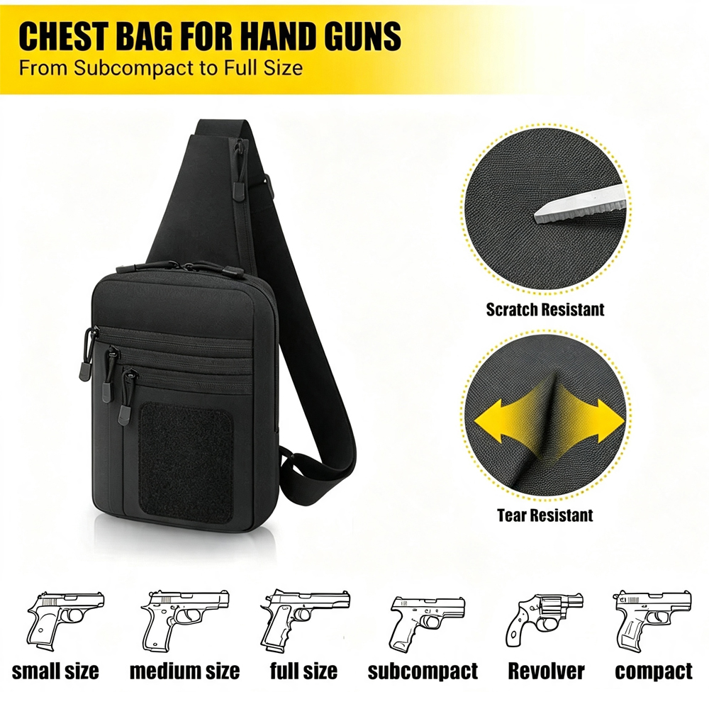 Concealed Carry Chest Gun Bag  - огляд і ціна Edc Pistol Carry Bag