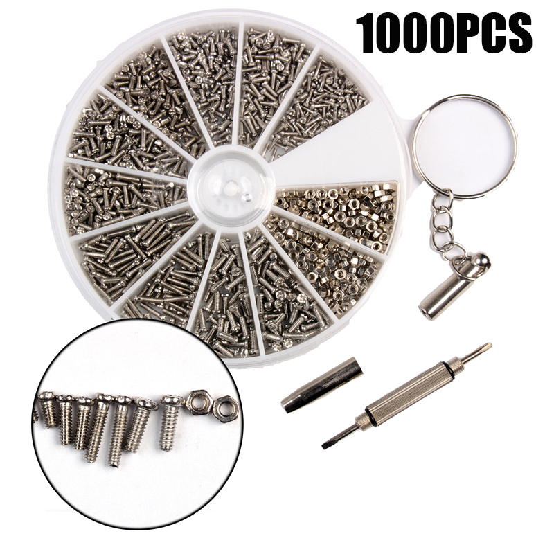 1000Pcs/lot M1-M1.6 Stainless  - огляд і ціна Micro Screwdriver Kit