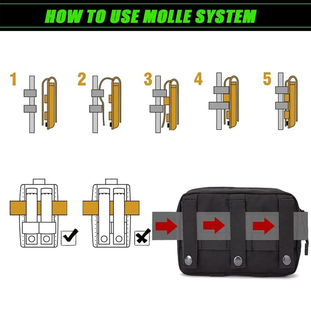 1000D Nylon Laser Cut Molle Ad - огляд і ціна Edc Carry Belt