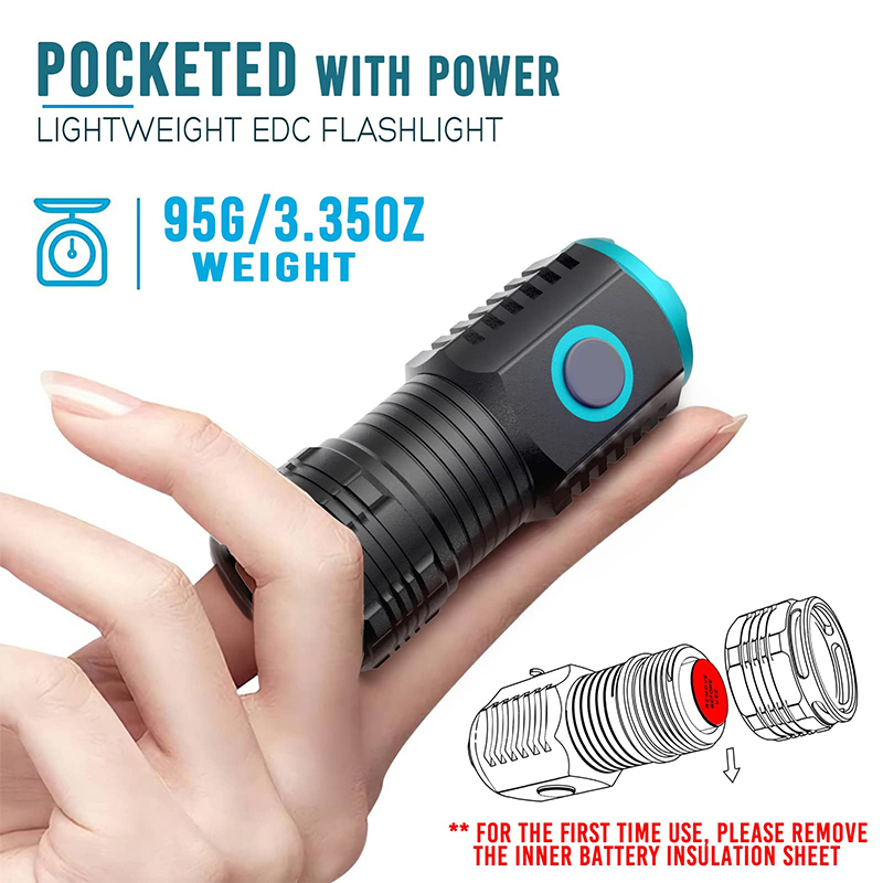 Type-C USB Rechargeable Pocket - огляд і ціна Edc Carry Flashlight