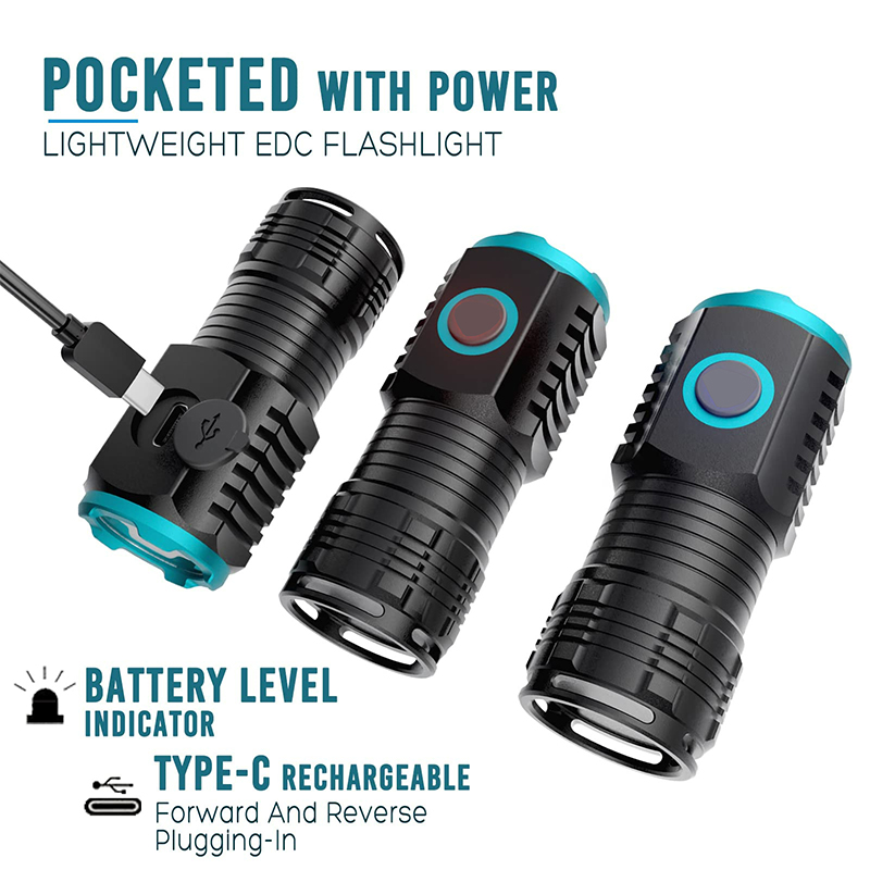 Type-C USB Rechargeable Pocket - огляд і ціна Edc Carry Flashlight