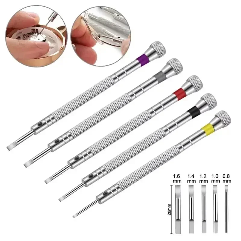 5pcs/set 0.8-1.6mm Steel Screw - огляд і ціна Micro Screwdriver Kit