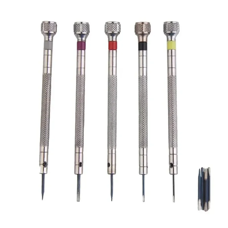 5pcs/set 0.8-1.6mm Steel Screw - огляд і ціна Micro Screwdriver Kit