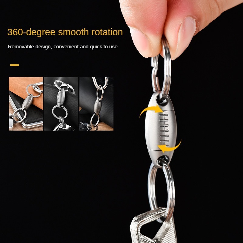 Titanium Rugby Shape Keychain  - огляд і ціна Edc Carry Accessories