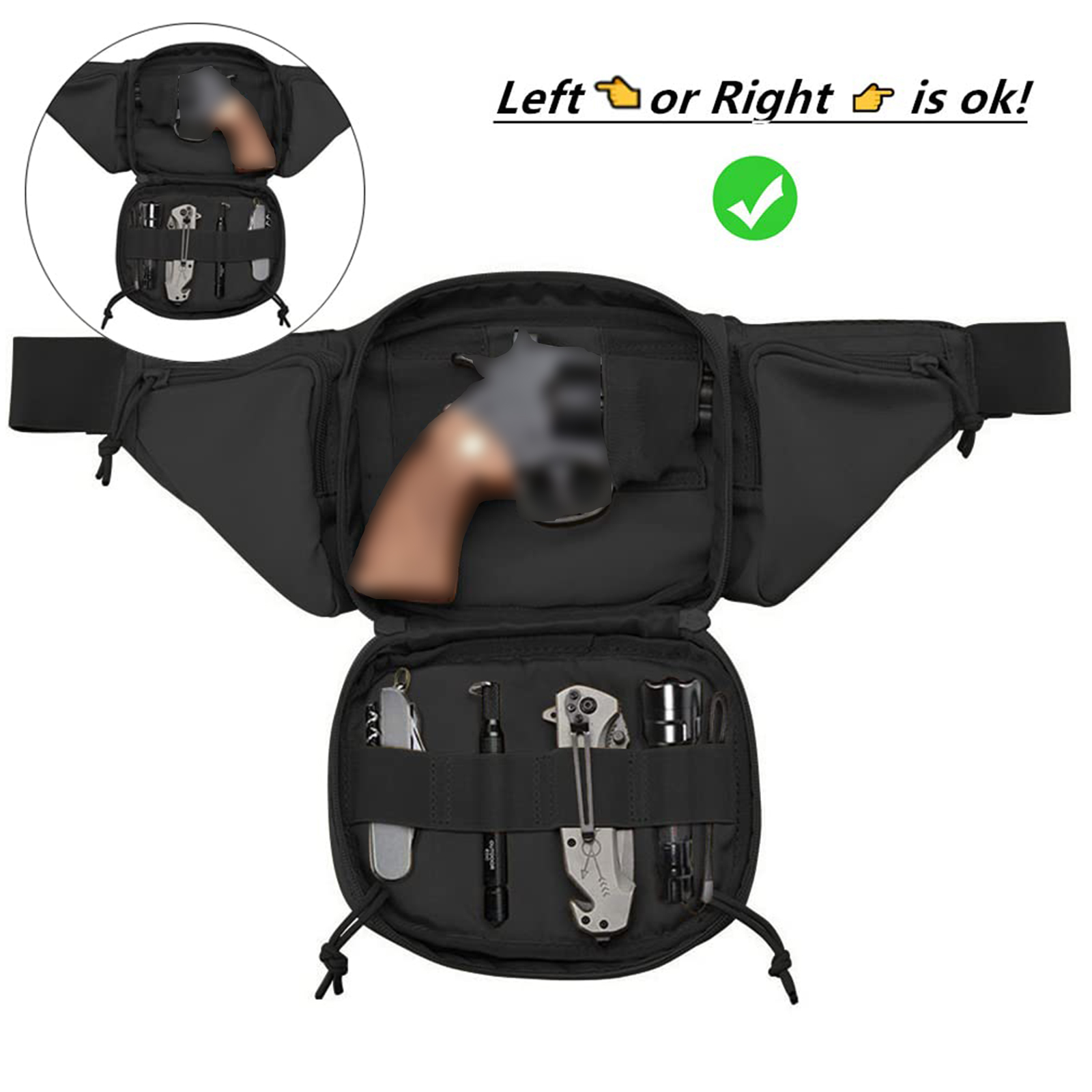 Tactical Fanny Pack Gun Holste - огляд і ціна Edc Pistol Carry Bag